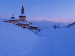 The Church of the Nativity of Jesus, the Catholic parish in Magadan. Photographed by Fr. Michael Shields.